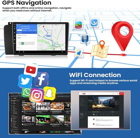 ستيريو سيارة أندرويد 2 جيجابايت + 64 جيجابايت لسيارة فولفو XC70/V70/S60 2004-2007 مع Carplay Android Auto، راديو سيارة بشاشة لمس 9 بوصة 2.5D مع بلوتوث GPS واي فاي FM RDS راديو SWC EQ كاميرا احتياطية in Kuwait