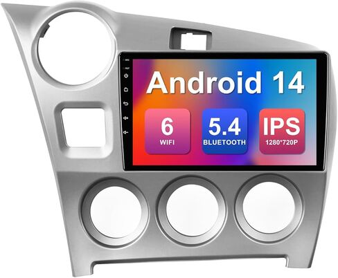 4Core + 64G 9 بوصة Android 14 ستيريو سيارة لتويوتا ماتريكس 2009-2014 IPS شاشة لمس راديو السيارة مع WiFi 6 Carplay & Android Auto Support Backup Camera GPS FM Navi Bluetooth 5.4 SWC in Kuwait