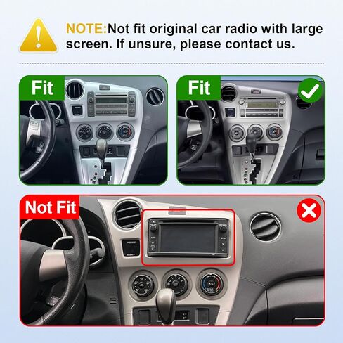 4Core + 64G 9 بوصة Android 14 ستيريو سيارة لتويوتا ماتريكس 2009-2014 IPS شاشة لمس راديو السيارة مع WiFi 6 Carplay & Android Auto Support Backup Camera GPS FM Navi Bluetooth 5.4 SWC in Kuwait