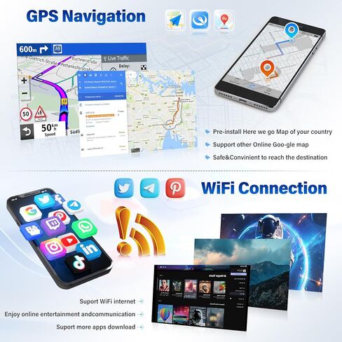 راديو السيارة لتويوتا سيليكا 2000 2001 2002 2003 2004 2005 مع Carplay اللاسلكي Android Auto Android، ترقية شاشة اللمس مع بلوتوث GPS للملاحة HiFi FM Head Unit كاميرا احتياطية in Kuwait