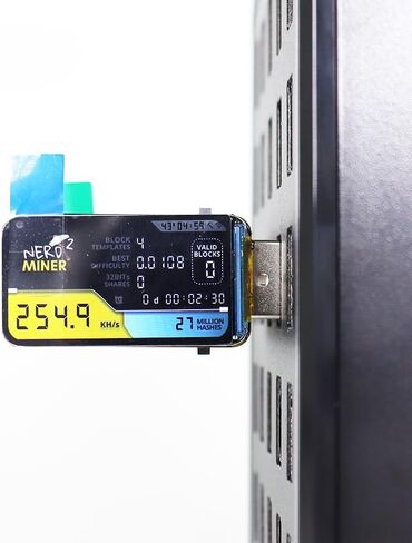 New Bitcoins Miner USB V1, BTC Lottery Miner with 1.2" Colorful HD Screen, 250KH/S Desktop Solo Lucky Miner Bitcoin Mining Machine for Educational Home Use in Kuwait
