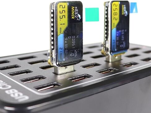 New Bitcoins Miner USB V1, BTC Lottery Miner with 1.2" Colorful HD Screen, 250KH/S Desktop Solo Lucky Miner Bitcoin Mining Machine for Educational Home Use in Kuwait