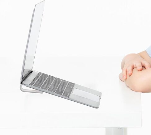 حامل كمبيوتر محمول قابل للتعديل من balacoo 4 قطع حامل رفع رف تبريد سطح المكتب الأبيض لدعم الكمبيوتر المحمول المريح واستخدام الكمبيوتر المحمول جيد التهوية in Kuwait