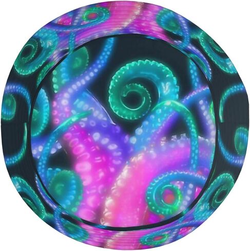 Neon Octopus Bucket Hat for Men Women Printed Fisherman Hat Packable Sun Cap Travel Outdoor Beach Caps in Kuwait