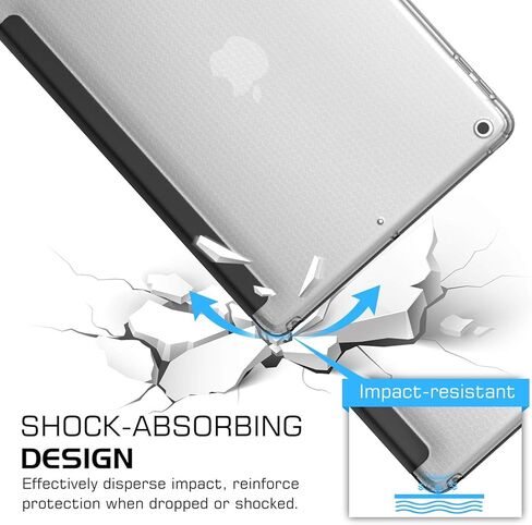 حافظات DuraSafe لجهاز iPad PRO 11 بوصة 2 [ Pro 11 2nd 2020 ] الجيل MY232LL/A MXDC2LL/A MXDE2LL/A MXDG2LL/A MY252LL/A MXDD2LL/A يتميز بحامل خفيف الوزن قابل للتعديل يتميز بتصميم أنيق - أسود in Kuwait
