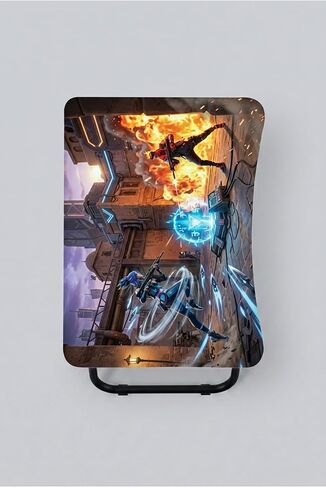 طاولة كمبيوتر محمول قابلة للطي من Mermerit مقاس 60 × 40 بوصة، مكتب محمول بطابع الألعاب - Gamer in Kuwait