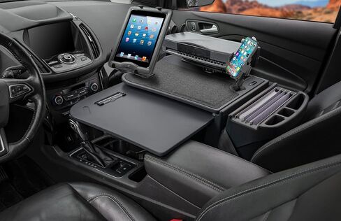 AutoExec GripMaster Car Desk for Your Vehicle Workstation and Mobile Office, Slate Grey, with 400 watt Power Inverter,Tablet Mount and Printer Stand in Kuwait
