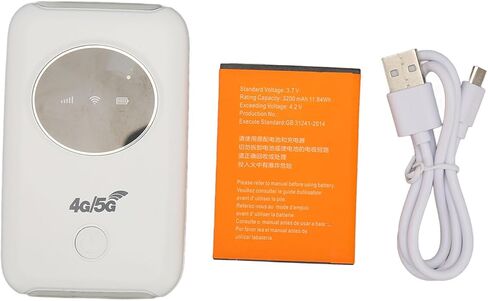 EBTOOLS 4G Mobile WiFi Hotspot، جهاز توجيه LTE محمول مع بطارية 3200 مللي أمبير في الساعة، فتحة بطاقة SIM صغيرة، سرعة 150 ميجابت في الثانية، لأجهزة الكمبيوتر المحمول والهاتف والكمبيوتر اللوحي والسفر في أوروبا وآسيا وأفريقيا والشرق الأوسط in Kuwait