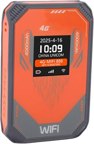 POCREATION 4G LTE Mobile Hotspot Portable WiFi Router 8 Devices 4000mAh Battery LCD Display with SIM Card Slot for Travel Camping Business in Kuwait