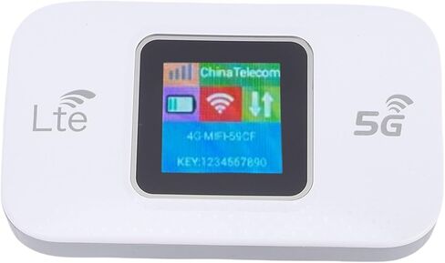 نقطة اتصال متنقلة 5G، نقطة اتصال واي فاي محمولة عالية السرعة 300 ميجا بت في الثانية مع نطاقات 5G LTE للسفر في الهواء الطلق والمكتب المنزلي، تربط ما يصل إلى 10 أجهزة in Kuwait