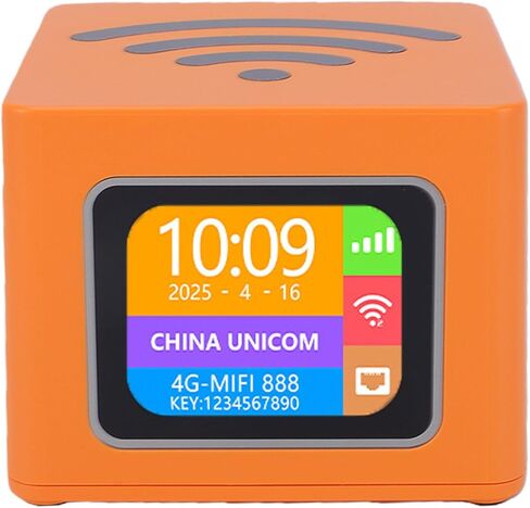 جهاز توجيه واي فاي محمول POCREATION 4G LTE WiFi6 مع فتحة SIM وشاشة LED وبطارية 3000 مللي أمبير في الساعة تدعم 32 جهازًا للسفر والأعمال الخارجية in Kuwait