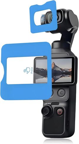 [1+1 Pack] Screen & Lens Protector for DJI Osmo Pocket 4, 9H Tempered Glass with Auto-Align Install Kit, Anti-Scratch, Bubble Free, HD Clear, Gimbal Camera Accessories in Kuwait