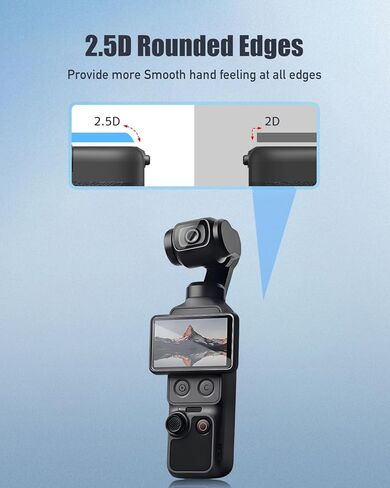 [1+1 Pack] Screen & Lens Protector for DJI Osmo Pocket 4, 9H Tempered Glass with Auto-Align Install Kit, Anti-Scratch, Bubble Free, HD Clear, Gimbal Camera Accessories in Kuwait