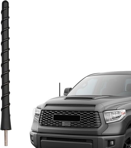 7" TPU Short Antenna Compatible with Toyota Tacoma Tundra 4Runner FJ Cruiser Sienna, Internal Copper Coil for Enhanced Signal Reception, Car Wash Proof Flexible Car Antenna M5 x 0.8 in Kuwait