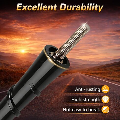 7" TPU Short Antenna Compatible with Toyota Tacoma Tundra 4Runner FJ Cruiser Sienna, Internal Copper Coil for Enhanced Signal Reception, Car Wash Proof Flexible Car Antenna M5 x 0.8 in Kuwait