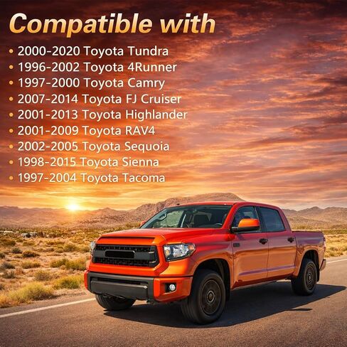 7" TPU Short Antenna Compatible with Toyota Tacoma Tundra 4Runner FJ Cruiser Sienna, Internal Copper Coil for Enhanced Signal Reception, Car Wash Proof Flexible Car Antenna M5 x 0.8 in Kuwait