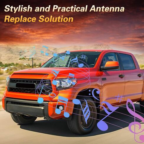 7" TPU Short Antenna Compatible with Toyota Tacoma Tundra 4Runner FJ Cruiser Sienna, Internal Copper Coil for Enhanced Signal Reception, Car Wash Proof Flexible Car Antenna M5 x 0.8 in Kuwait