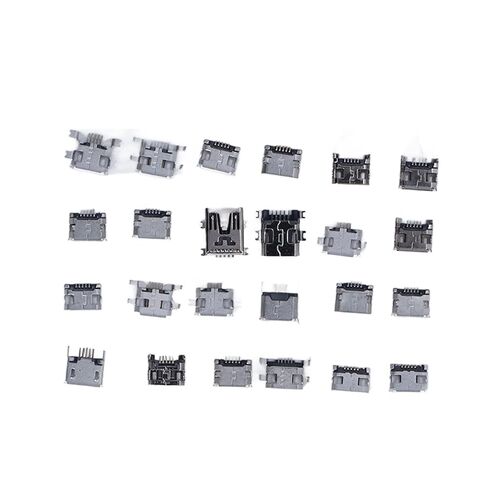 Fafeicy 240Pcs Micro USB Socket, Stainless Steel Connector for Phone and Computer in Storage Box in Kuwait