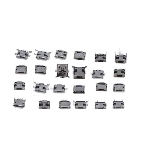 Fafeicy 240Pcs Micro USB Socket, Stainless Steel Connector for Phone and Computer in Storage Box in Kuwait