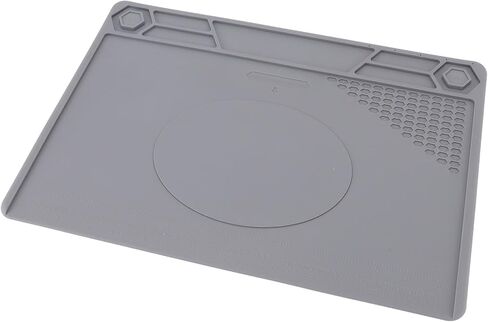 Heat Insulation Silicone Repair Mat with Scale Ruler and Screw Position, High Temperature Resistance up to 932℉ - Anti Slip Multifunctional Work Mat for Soldering Iron, Phone & in Kuwait