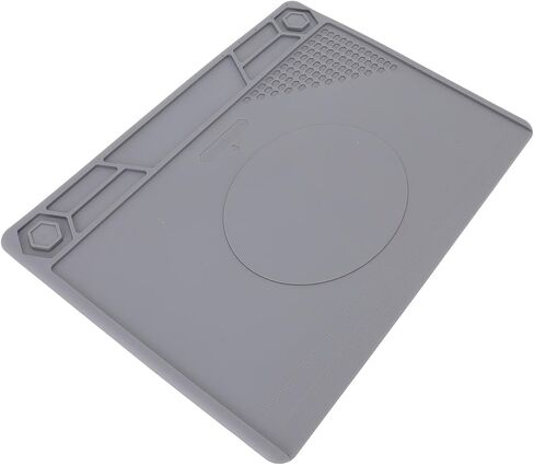 Heat Insulation Silicone Repair Mat with Scale Ruler and Screw Position, High Temperature Resistance up to 932℉ - Anti Slip Multifunctional Work Mat for Soldering Iron, Phone & in Kuwait