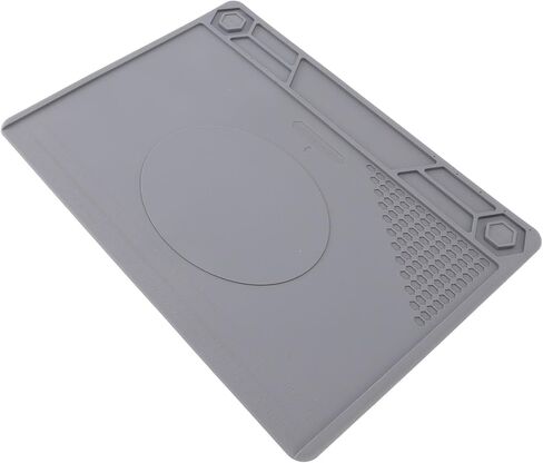 Heat Insulation Silicone Repair Mat with Scale Ruler and Screw Position, High Temperature Resistance up to 932℉ - Anti Slip Multifunctional Work Mat for Soldering Iron, Phone & in Kuwait