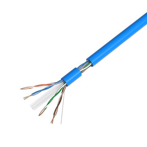 1000ft Cat6 Ethernet Cable Plenum Rated (CMP), 23AWG Solid CCA, UTP, 550MHz Bulk Network Wire – Pull Box, Blue in Kuwait