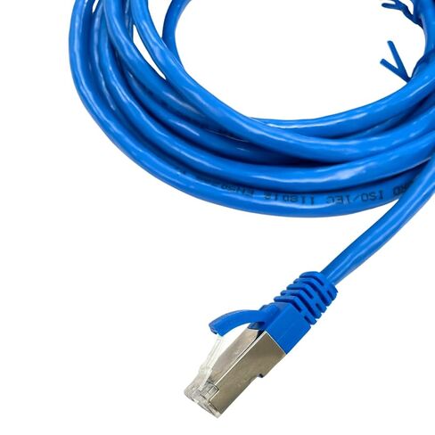 سلك التصحيح المحمي S/FTP Cat 6A مع التمهيد، 10 أقدام، أزرق - كابل إيثرنت عالي الأداء لشبكات آمنة in Kuwait