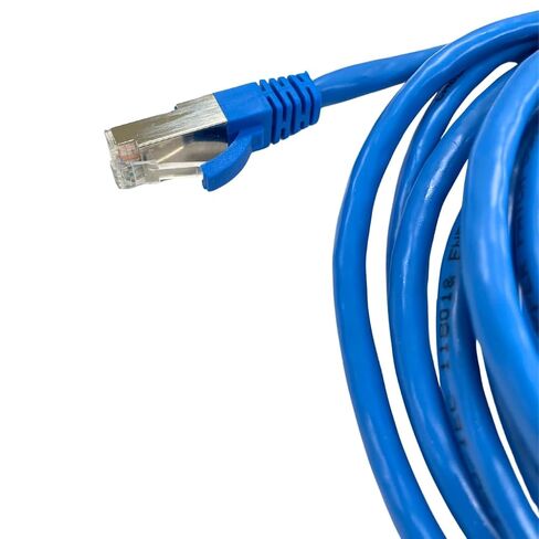 سلك التصحيح المحمي S/FTP Cat 6A مع التمهيد، 10 أقدام، أزرق - كابل إيثرنت عالي الأداء لشبكات آمنة in Kuwait