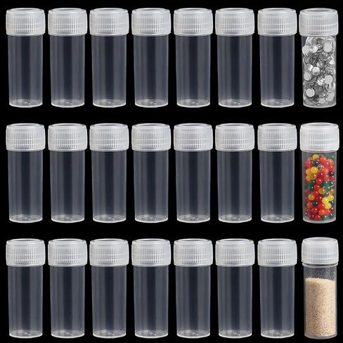 120 Pieces 5 ML Plastic Sample Bottles Vial Storage Mini Clear Storage Case with Lid Vial Storage Container Test Tube for Small Items in Saudi Arabia