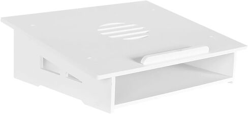 ULTECHNOVO Portable Laptop Stand Elevated Computer Support Rack White Small DIY Cooling Storage Organizer for Home Office Desk Use in Kuwait
