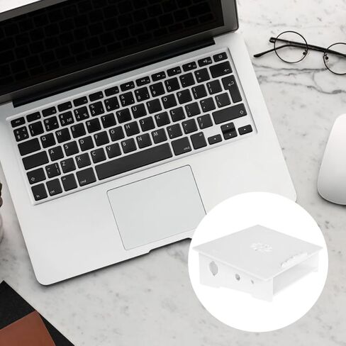 ULTECHNOVO Portable Laptop Stand Elevated Computer Support Rack White Small DIY Cooling Storage Organizer for Home Office Desk Use in Kuwait
