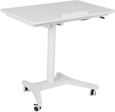 Pneumatic Laptop Standing Desk Height Adjustable Rolling Laptop Desk 80cm 90 Degree Tiltable for Home Office Classroom in Kuwait