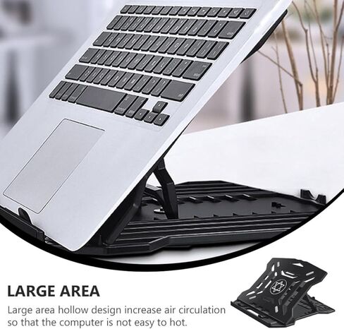 Foldable Laptop Stand Computer Bracket Portable Notebook Holder Adjustable Heat Dissipation Rack for Desktop Office Use with Phone Stand Random Color in Kuwait