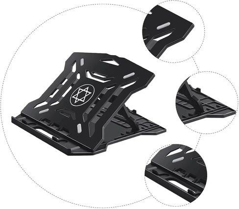 Foldable Laptop Stand Computer Bracket Portable Notebook Holder Adjustable Heat Dissipation Rack for Desktop Office Use with Phone Stand Random Color in Kuwait