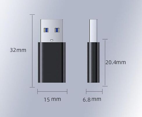 Heavy Duty USB-C Female to USB A Male Adapter with Case, Fast Charging Data Sync Replacement for Samsung Android Laptops Compatible with Google Pixel (3 Pack) in Kuwait