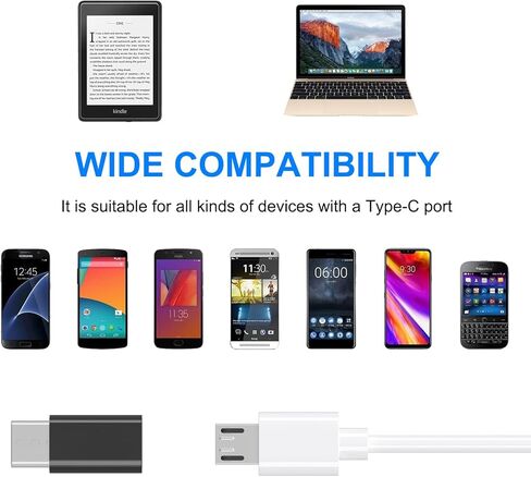 4 عبوات من محول Micro USB إلى USB C، ومحول Micro-USB أنثى إلى USB-C ذكر OTG لهواتف Samsung Galaxy وLG وHuawei وهواتف Type-C والأجهزة اللوحية والمزيد in Kuwait