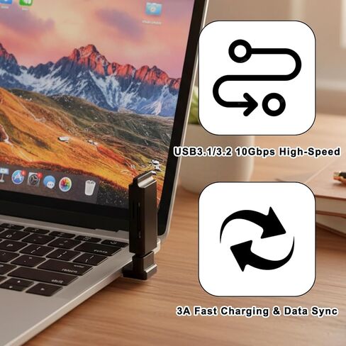 6 قطع محول 10 جيجابت في الثانية لأعلى ولأسفل يسار يمين 90 درجة زاوية يمين كابل USB 90 درجة USB 3.2 محول USB-3.2 ذكر إلى أنثى موصل تمديد الكابلات للكاميرا والماوس ولوحة المفاتيح والكمبيوتر المحمول وبنك الطاقة in Kuwait