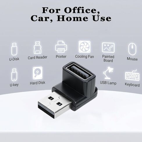 6 قطع محول 10 جيجابت في الثانية لأعلى ولأسفل يسار يمين 90 درجة زاوية يمين كابل USB 90 درجة USB 3.2 محول USB-3.2 ذكر إلى أنثى موصل تمديد الكابلات للكاميرا والماوس ولوحة المفاتيح والكمبيوتر المحمول وبنك الطاقة in Kuwait