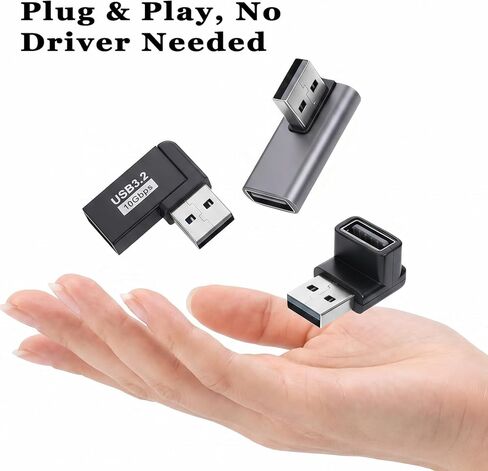 6 قطع محول 10 جيجابت في الثانية لأعلى ولأسفل يسار يمين 90 درجة زاوية يمين كابل USB 90 درجة USB 3.2 محول USB-3.2 ذكر إلى أنثى موصل تمديد الكابلات للكاميرا والماوس ولوحة المفاتيح والكمبيوتر المحمول وبنك الطاقة in Kuwait