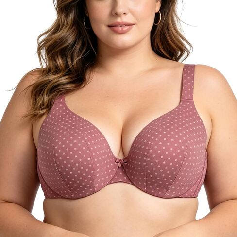 حمالة صدر نسائية من LIQQY بمقاس كبير وأشرطة مبطنة وتغطية كاملة من الخلف (42B-54DDD) in Kuwait
