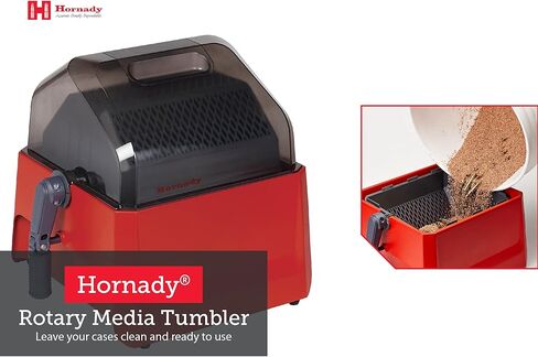 Hornady Rotary Media Sifter 050207 - Easily Separate Corn Corb or Steel Pin Tumbling Media from Cartridge Cases - Media Separator with Rotating Handle, Clear Lid, Sifter Drum Halves, & Locking Pin in Kuwait