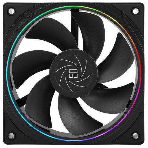 Thermalrlght TL-S12R CPU Fan 120mm Black Computer Cooler Fan, Fine Aperture ARGB Halo PC,Reverse Airflow Design Chassis, 1500RPM Speed in Kuwait