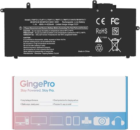 بطارية بديلة L17L6P71 L17C6P72 لأجهزة Lenovo ThinkPad X280 A285 Series L17M6P71 L17M6P72 01AV470 01AV471 01AV472 01AV484 01AV485 SB10K97617 SB10K97619 SB10K97629 للكمبيوتر المحمول in Kuwait