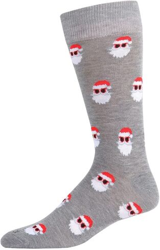 MeMoi Men's Festive Funny Santa Shades Novelty Crew Socks in Saudi Arabia