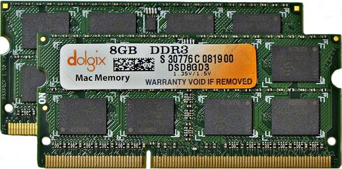 Dolgix MACMEMORY 16GB Kit (2X8GB) PC3-10600 1333MHz SODIMM 204-Pin Laptop Memory for Apple Models in Kuwait