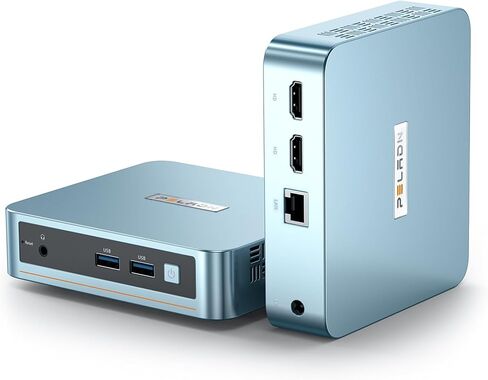 PELADN Mini PC، N5095، 8GB DDR4/256GB SSD، Dual HD، كمبيوتر مكتبي صغير، WiFi5 4K/60 هرتز ثنائي العرض USB3.2/BT4.2 أجهزة كمبيوتر صغيرة للأعمال المنزلية in Kuwait