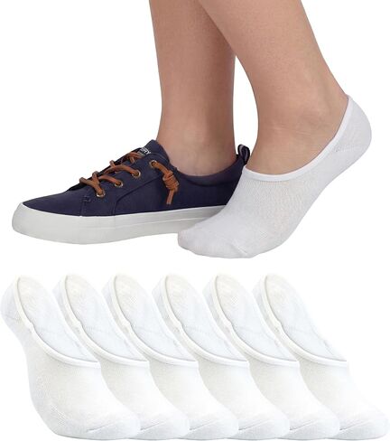 Sperry Women’s 6 Pack No Socks - جوارب بطانة غير مرئية منخفضة المقطوعة in Saudi Arabia