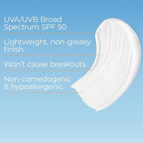 لوشن الوقاية من الشمس للوجه بعامل حماية من الشمس SPF 50 من يوسيرين مع معادن ماصة للزيت، زجاجة بحجم 2.5 أونصة سائلة in Kuwait