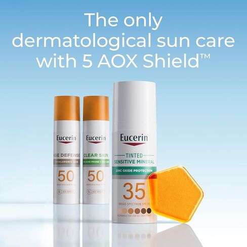 لوشن الوقاية من الشمس للوجه بعامل حماية من الشمس SPF 50 من يوسيرين مع معادن ماصة للزيت، زجاجة بحجم 2.5 أونصة سائلة in Kuwait